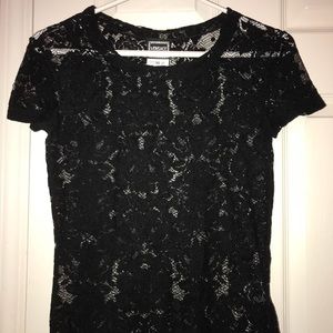 Black lace shirt
